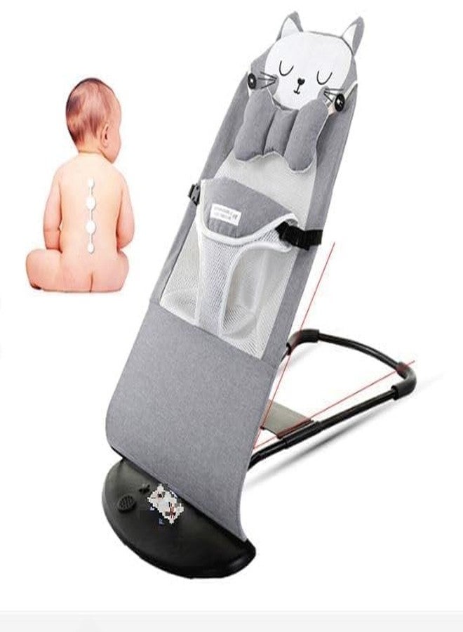 EXOMOON Infant Comfort Baby Bouncer Rocking Chair -Ergonomic Design Baby Bouncy Seats Foldable and Reclining Baby Sleeping & Swing Chair(Multicolour)- Upto 10 Kg - Image 1